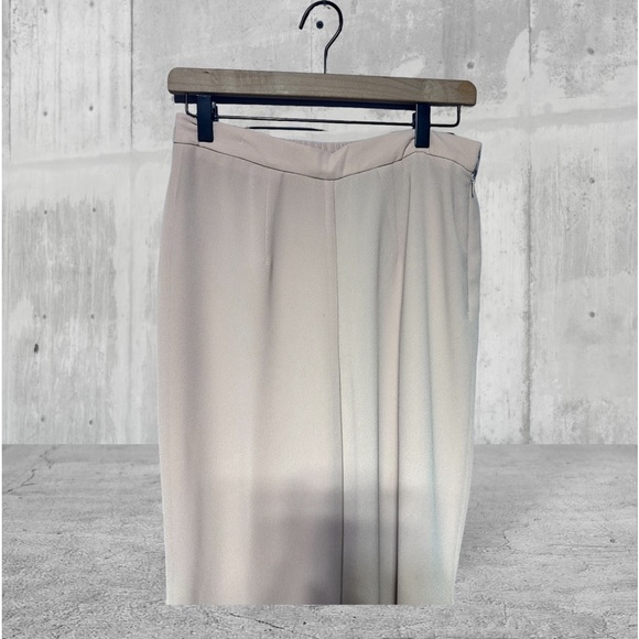 R&M Richard Nude/Blush Wide Leg Flowy Side Slit Dress Pant 12 Petite - Picture 3 of 13